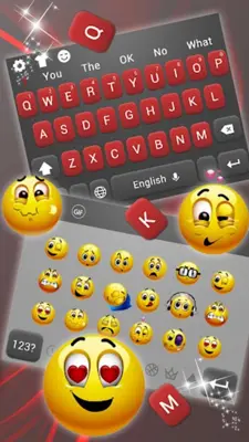 Red Gray Keyboard android App screenshot 0