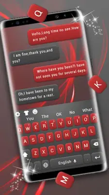 Red Gray Keyboard android App screenshot 1