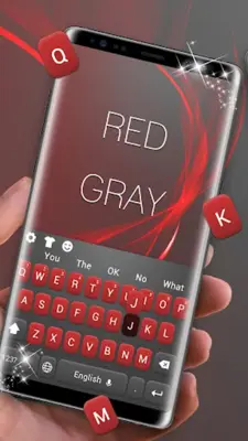 Red Gray Keyboard android App screenshot 2